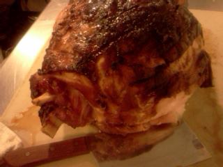 Freshly baked ham, made with a new technique at the Brass Buckle.