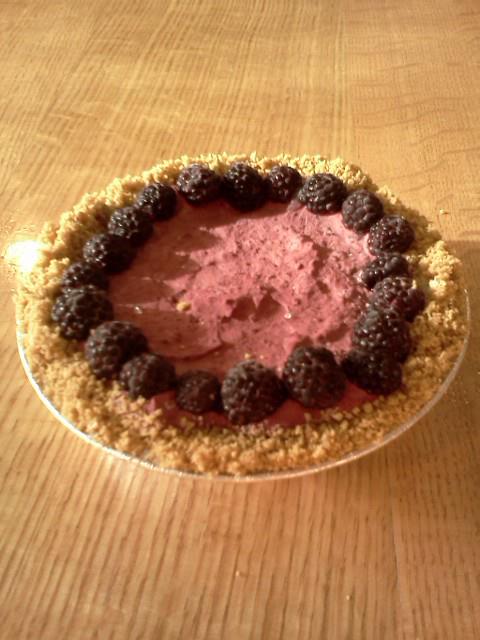 Black raspberry icebox pie at the Brass Buckle
